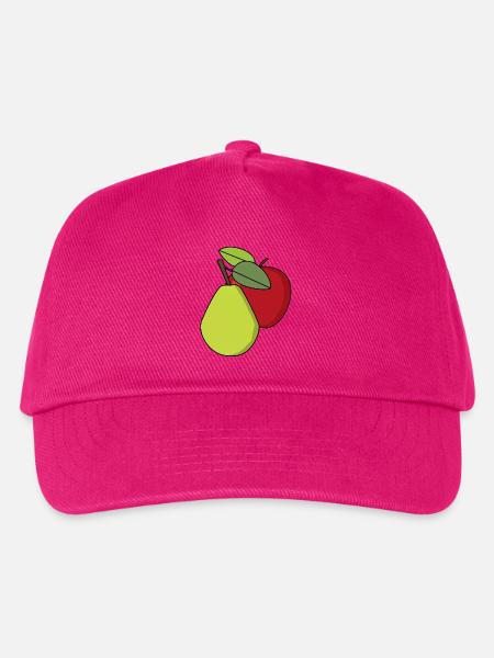 Obst Früchte Apfel Birne - Kinder Basecap - Fuchsia