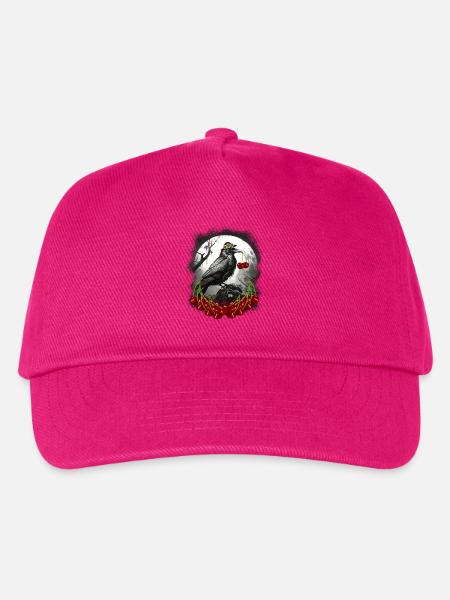 Sommerzeit Kirschen Kirsche Raben Rabe Krähe - Kinder Basecap - Fuchsia