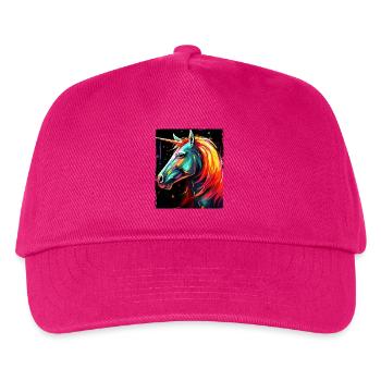 Unicorn Portrait - Kids’ Baseball Cap - fuchsia - Front