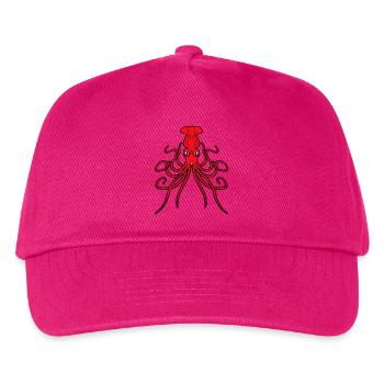 Oktopus Kraken Tintenfisch Kopffüßer böser Blick - Kinder Basecap - Fuchsia - Vorne