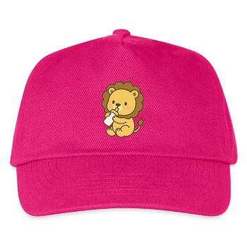 Milk King Cub - Lion Baby with Bottle - Kids’ Baseball Cap - fuchsia - Front