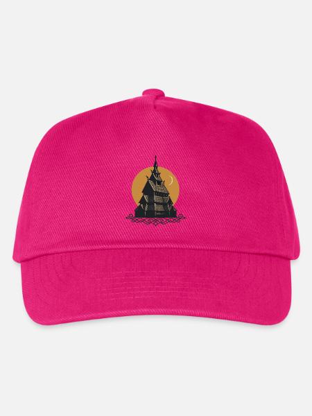 Mystische Stabkirche – Nordisches Wahrzeichen - Kinder Basecap - Fuchsia