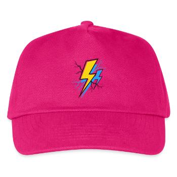 Blau Gelber Strahl - Kinder Basecap - Fuchsia - Vorne