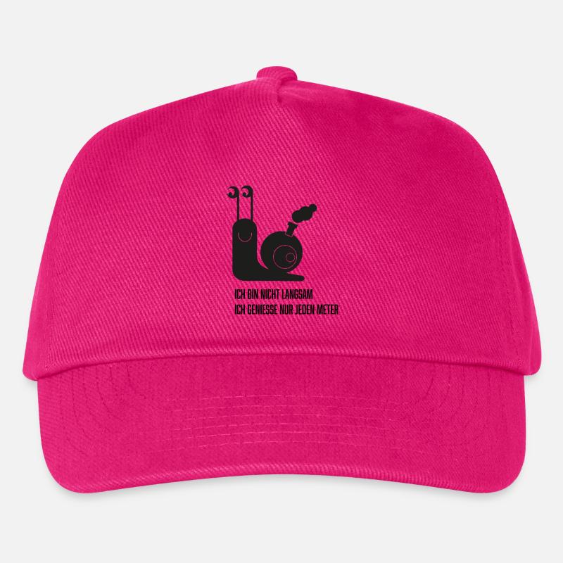 Schnecke mit lustigem Spruch - Kinder Basecap - Fuchsia
