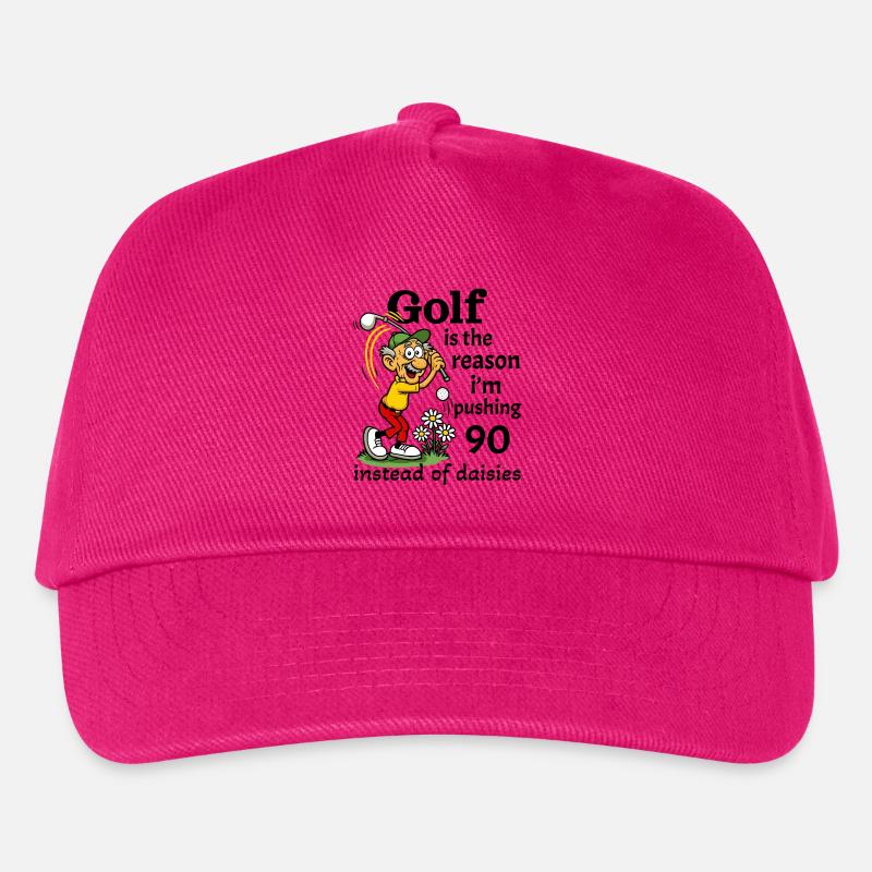 Golf is the reason I'm pushing 90 - Kids’ Baseball Cap - fuchsia