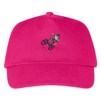 Freestyle BMX Street Artwork Trick Rider Street - Kinder Basecap - Fuchsia - Vorne