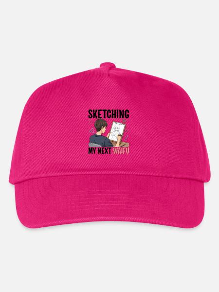 Sketching My Next Waifu - Kinder Basecap - Fuchsia