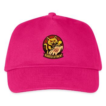 Scratch Attack Wütende Katzenklauen-Design - Kinder Basecap - Fuchsia - Vorne