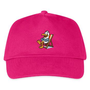 Lounge-Seemöwe am Strand - Kinder Basecap - Fuchsia - Vorne