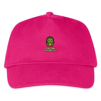 Download Cute Dino Pixel - Kids’ Baseball Cap - fuchsia - Front