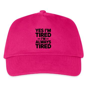Tired Sayings Sleeping Funny Tired Gift - Kids’ Baseball Cap - fuchsia - Front