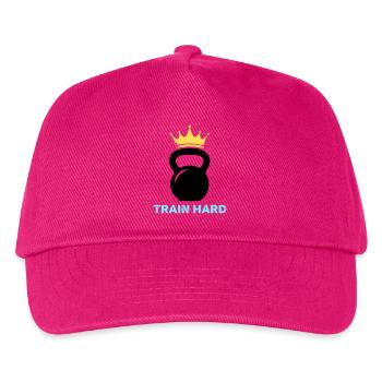 Kugelhantel Krone Train Hard - Kinder Basecap - Fuchsia - Vorne