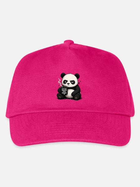 Kaffeepanda mit Sarkasmus - Kinder Basecap - Fuchsia