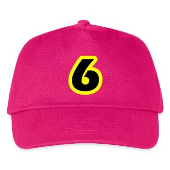 6 Zahl symbol - Kinder Basecap - Fuchsia - Vorne