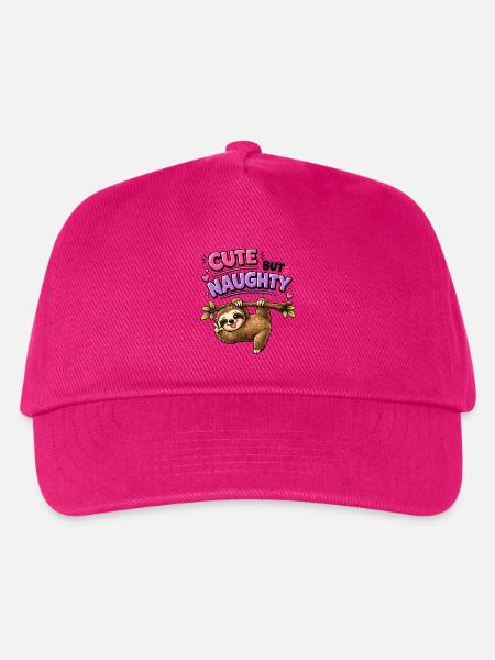 Süß aber frech Faultier - Kinder Basecap - Fuchsia