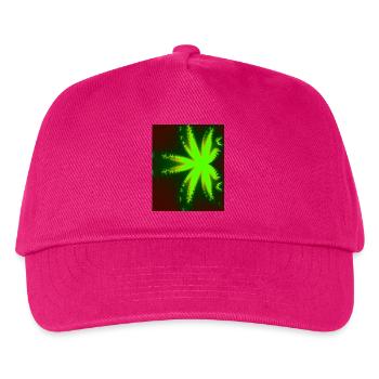 Neon Fractal Star Beam - Kids’ Baseball Cap - fuchsia - Front
