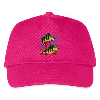 Barsch Angeln - Kinder Basecap - Fuchsia - Vorne