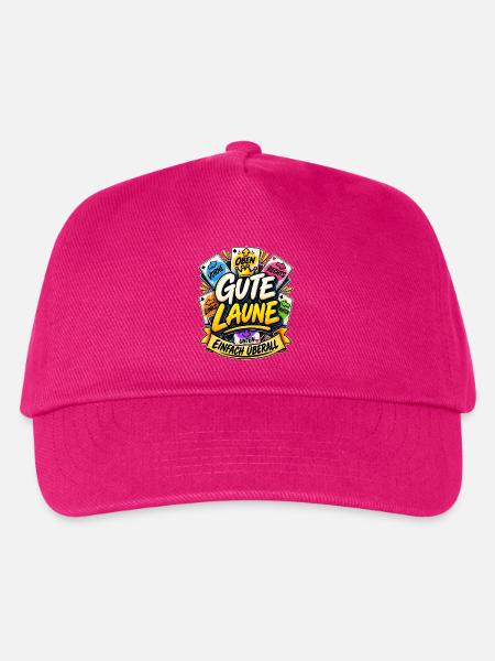 Gute Laune Einfach Überall Lustiger Spiel Spruch - Kinder Basecap - Fuchsia