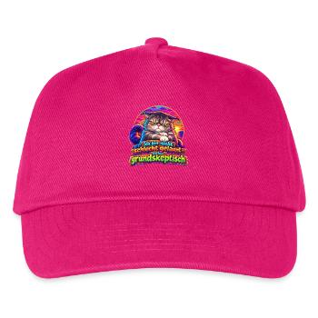 Ich bin nicht schlecht gelaunt - ich bin - Kinder Basecap - Fuchsia - Vorne