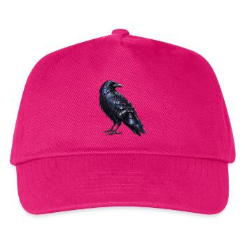 Irisierender Rabe um Mitternacht - Kinder Basecap - Fuchsia - Vorne
