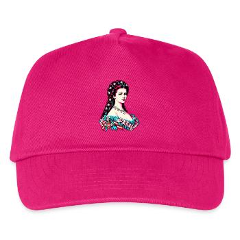 Kaiserin Österreich Pop Art mit Edelweiß - Kinder Basecap - Fuchsia - Vorne