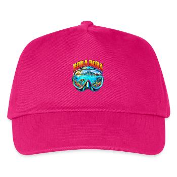 Bora Bora Französisch Polynesien Tauchen Schnorche - Kinder Basecap - Fuchsia - Vorne