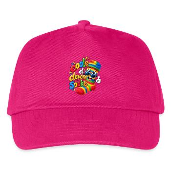 Bunte Clevere Socke Motiv - Kinder Basecap - Fuchsia - Vorne