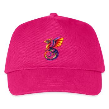 Drache - Kinder Basecap - Fuchsia - Vorne