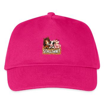 Bauernhof Tiere Landleben Stall Landwirtschaft - Kinder Basecap - Fuchsia - Vorne