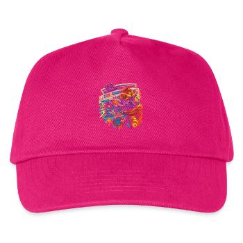 Drache DJ mit Boombox - Kinder Basecap - Fuchsia - Vorne