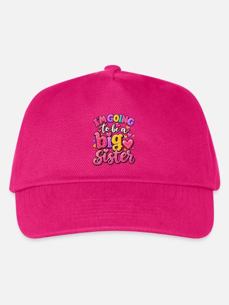 Ich werde eine große Schwester - Kinder Basecap - Fuchsia
