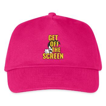 Runter vom Bildschirm - Kinder Basecap - Fuchsia - Vorne