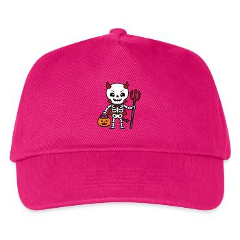 Teufelsskelett Halloween Kürbis Gruseliger Horror-Gif - Kinder Basecap - Fuchsia - Vorne
