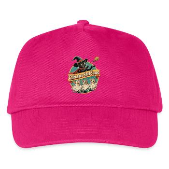 Chihuahua Spell Squad Halloween Hexenkatze - Kinder Basecap - Fuchsia - Vorne