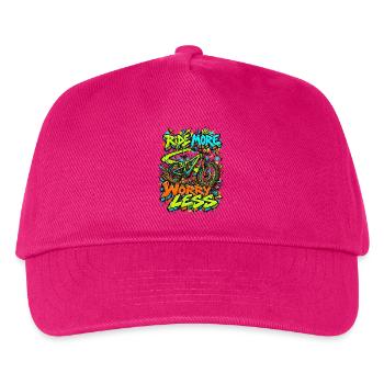 Mehr Fahren, Weniger Sorgen - Kinder Basecap - Fuchsia - Vorne