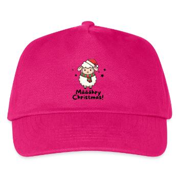 Määähry Christmas – Süßes Weihnachtsschaf - Kinder Basecap - Fuchsia - Vorne