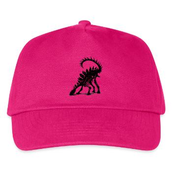 Dunkler Stegosaurus Silhouette - Kinder Basecap - Fuchsia - Vorne
