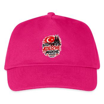 Bana Kölsche Mädche derler – Köln Streetwear - Kinder Basecap - Fuchsia - Vorne