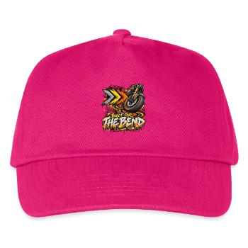 Gebaut für die Kurve – Motorradgrafik - Kinder Basecap - Fuchsia - Vorne