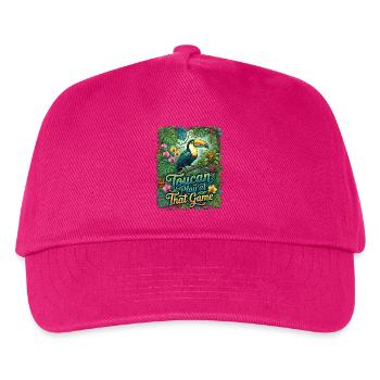 Toucan Play At That Game Tukan Dschungel Spruch - Kinder Basecap - Fuchsia - Vorne