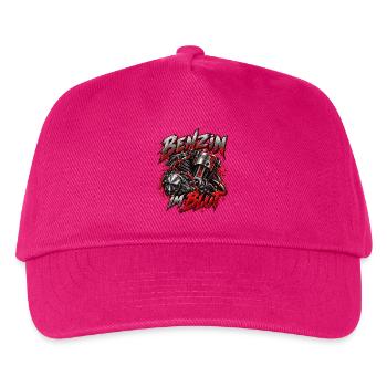 Mottorad - Benzin im Blut Motorradfahren Biker/in - Kinder Basecap - Fuchsia - Vorne