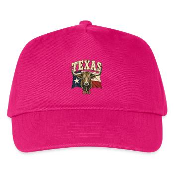 Texas Longhorn Flag Emblem 1845 - Kinder Basecap - Fuchsia - Vorne