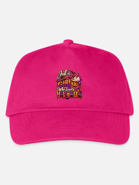Just a Girl Who Loves Halloween - Kinder Basecap - Fuchsia