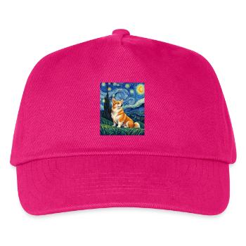 Corgi Sternennacht – lustiger walisischer Corgi-Hundeliebhaber - Kinder Basecap - Fuchsia - Vorne