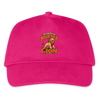 Löwenmotiv Christlicher Bibelvers - Kinder Basecap - Fuchsia - Vorne