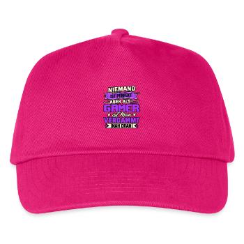 Niemand ist perfekt aber als Gamer - Kinder Basecap - Fuchsia - Vorne