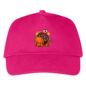 Thanksgiving Truthahn Schwangerschaftsankündigung - Kinder Basecap - Fuchsia - Vorne
