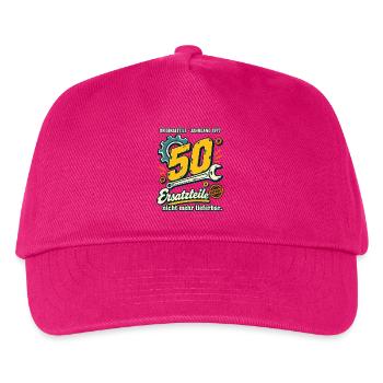 50 Jahrgang 1977 Ersatzteile - Kinder Basecap - Fuchsia - Vorne