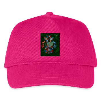 Märchenhaftes Design mit Herz und Blüten  - Kinder Basecap - Fuchsia - Vorne