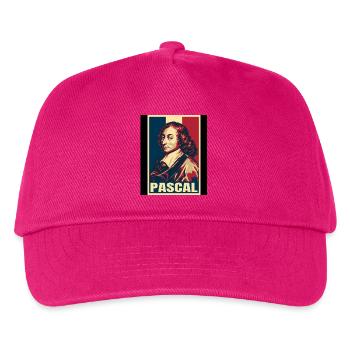 Blaise Pascal France Pop Art - Kinder Basecap - Fuchsia - Vorne